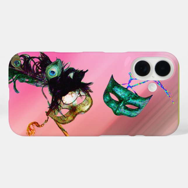FUNDA iPhone 16 MARDI GRAS SEDA MASQUERADE (Reverso (Horizontal))