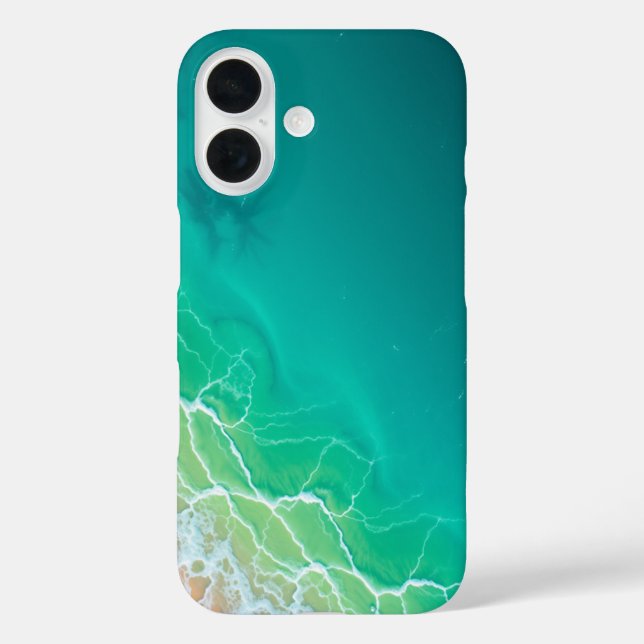Funda iPhone 16 Marea turquesa: un escape tropical (Reverso )