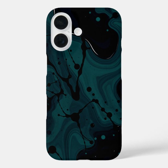 Funda iPhone 16 Mareas oscuras: una obra maestra monocroma (Reverso )