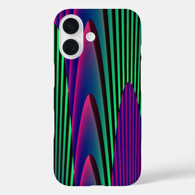 Funda iPhone 16 Mares de neón (Reverso )