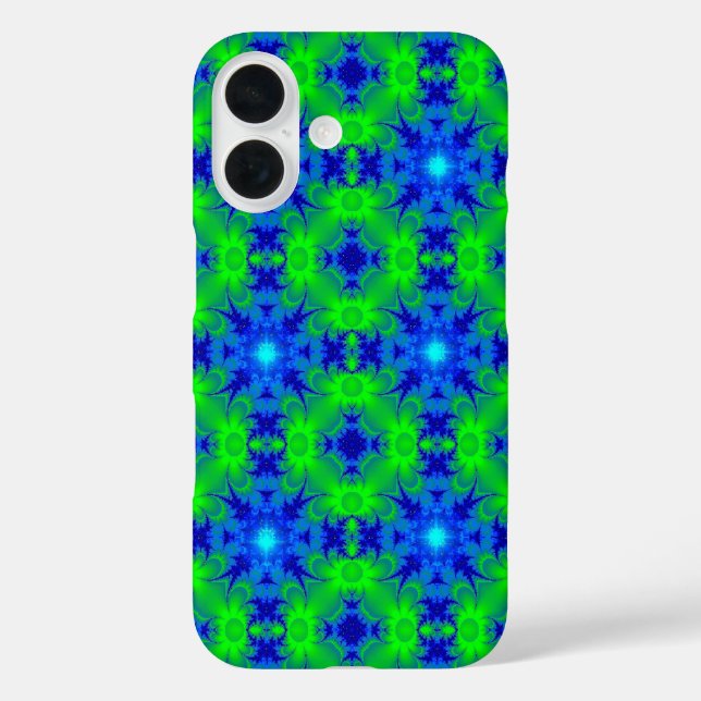 Funda iPhone 16 Marguerite , Daisies flores en azul verde (Reverso )