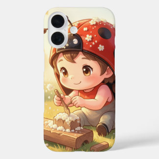 Funda iPhone 16 Marienkäfer und das verborgene Nektarkönigreich