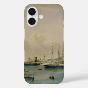 Funda iPhone 16 Marina marítima vintage, escuadrón de yates en el 