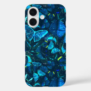 Funda iPhone 16 Mariposa azul estética soñadora fantasía celestial
