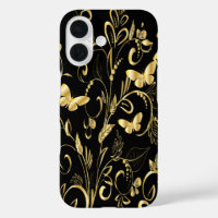 Mariposas Faux Gold Impreso De Estilo