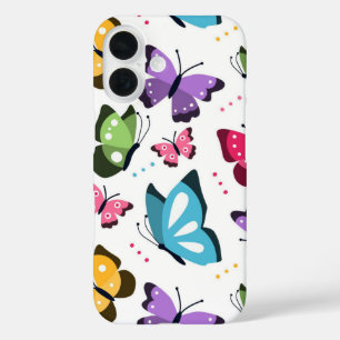 Funda iPhone 16 Mariposas voladoras de colores