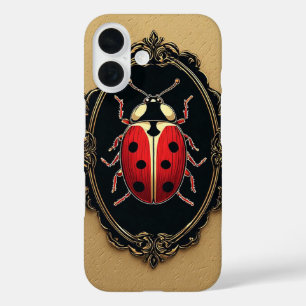 Funda iPhone 16 Mariquita Pintura Artística Elegante