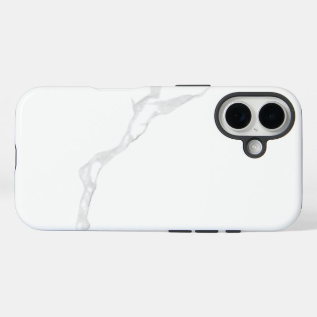 Funda iPhone 16 Mármol Blanco  (Reverso (Horizontal))