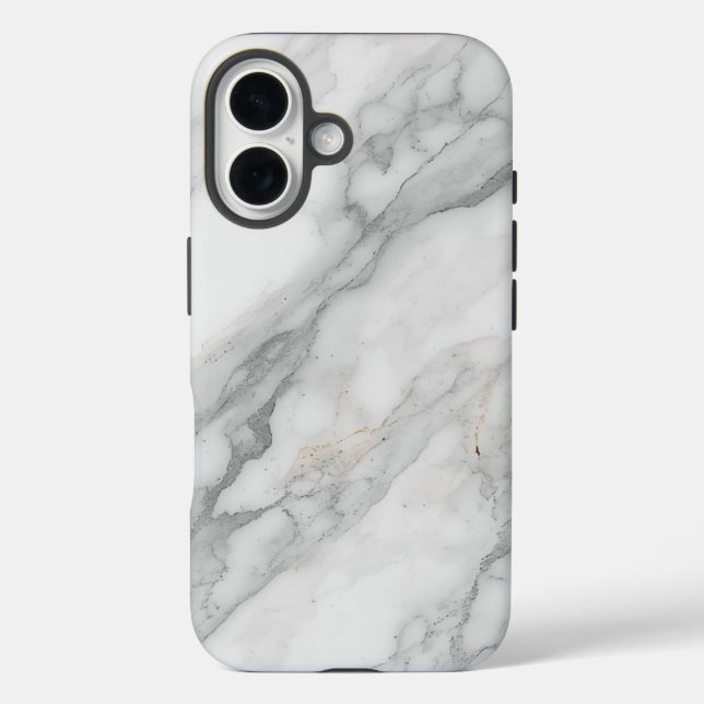 Funda iPhone 16 Mármol Blanco (Reverso )