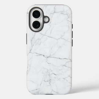 Funda iPhone 16 Mármol blanco elegante