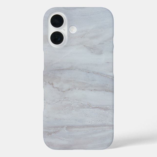 Funda iPhone 16 Mármol Blanco Elegante   (Reverso )