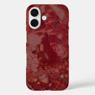 Funda iPhone 16 Mármol rojo oscuro