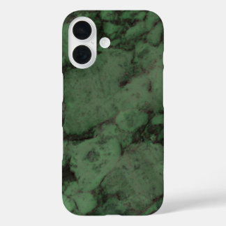Funda iPhone 16 Mármol verde oscuro