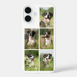 Funda iPhone 16 Mascota personalizada de Collage de fotos de perro