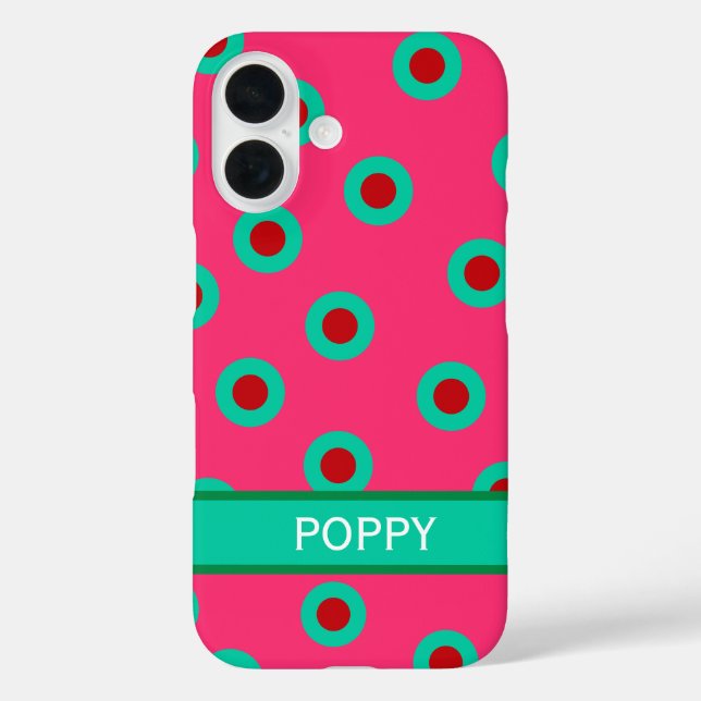 Funda iPhone 16 Máxima rosa caliente (Reverso )