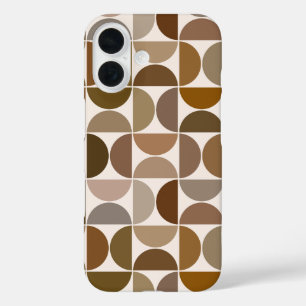 Funda iPhone 16 MCM Semicircles Browns+Cream Big Pattern