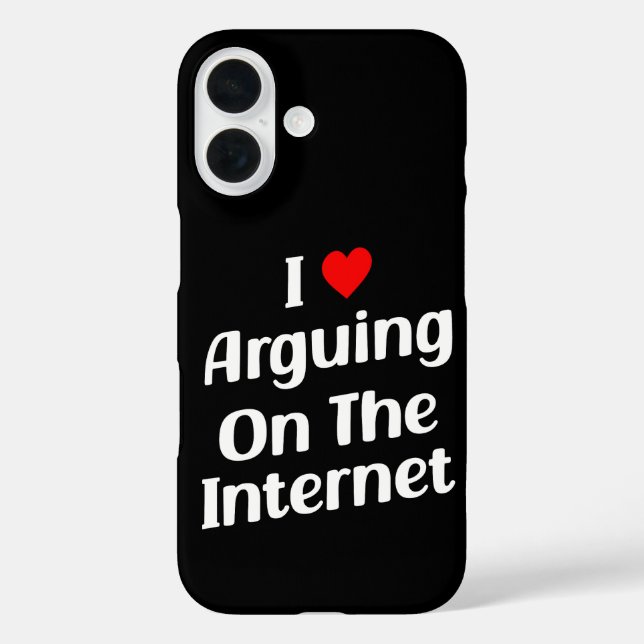 Funda iPhone 16 Me Encanta Discutir En Internet Cronicamente. (Reverso )