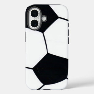 Funda iPhone 16 Me encanta el fútbol (fútbol) Corazón del juego: m