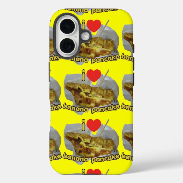 Funda iPhone 16 Me Encanta El Panqueque Bananero (Corazón)... Comi (Reverso )