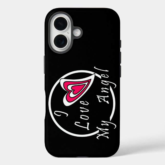 Funda iPhone 16 Me encanta mi ángel (Reverso )