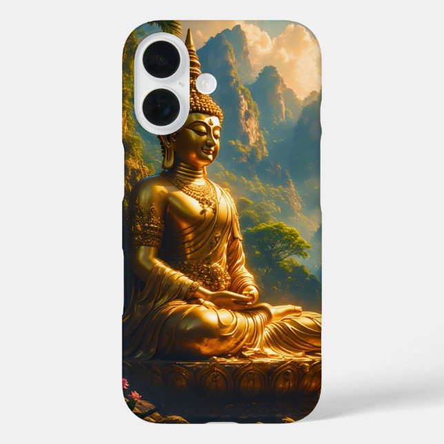 Funda iPhone 16 Meditación Dorada en las Cumbres Tailandesas (Reverso )