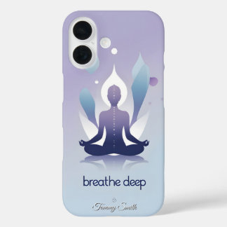 Funda iPhone 16 Meditación Zen - Diseño Profundo de Respiración