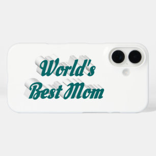 Funda iPhone 16 Mejor Mamá texto verde