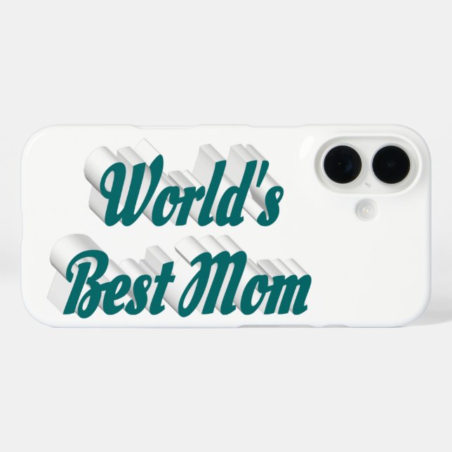 Funda iPhone 16 Mejor Mamá texto verde (Reverso (Horizontal))
