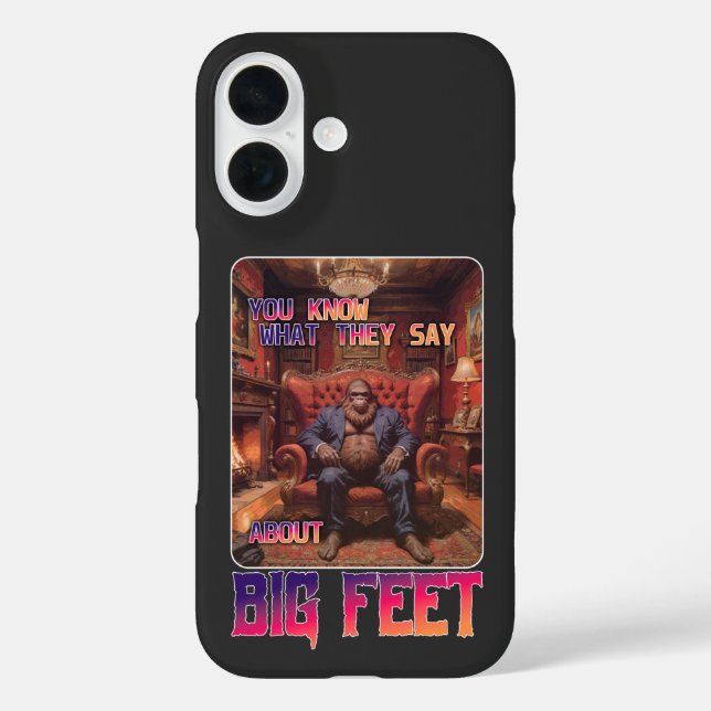 Funda iPhone 16 Meme divertido de pies de pie (Reverso )