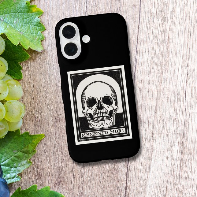 Funda iPhone 16 Memento Mori Skull Art (Subido por el creador)