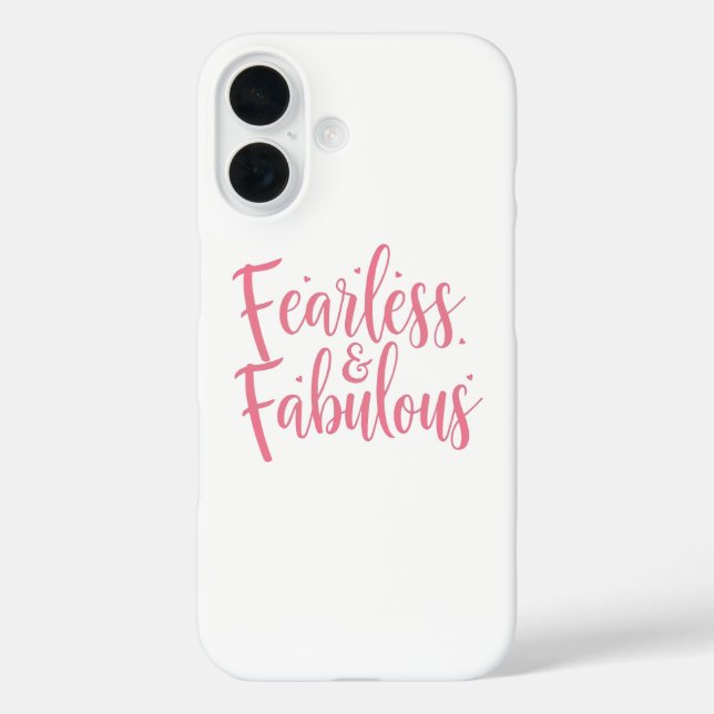 Funda iPhone 16 Mensaje motivador de espuma rosada (Reverso )