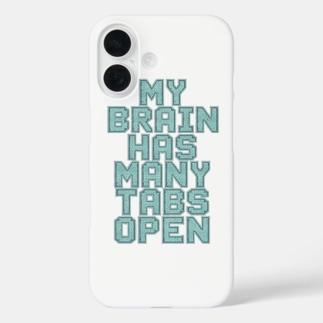 Funda iPhone 16 Mente Agobiada y Ocupada Relacionable (Reverso )
