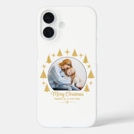 Funda iPhone 16 Merry Christmas Merry As A Mother White Gold Photo