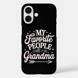 Funda iPhone 16 Mi Gente Favorita Me Llama Abuela Día de la Madre