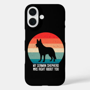 Funda iPhone 16 Mi pastor alemán tenía razón sobre ti perro retro