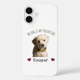 Funda iPhone 16 Mi perro es mi San Valentín – Mascota personalizad