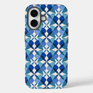 Funda iPhone 16 Mid-Century Modern Blue