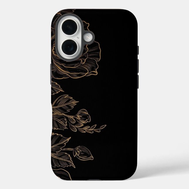 Funda iPhone 16 Midnight Bloom Elegance (Reverso )