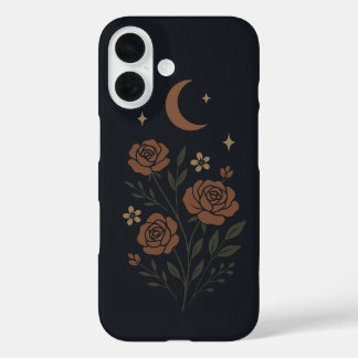 Funda iPhone 16 Midnight Garden  Aesthetic Dark Floral Design Case