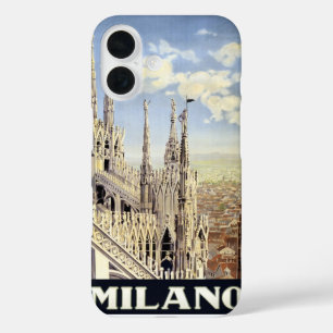 Funda iPhone 16 Milán Italia Catedral gótica Duomo Viaje de época