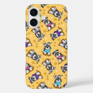 Funda iPhone 16 Mini Schnauzer Sunshine