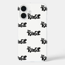 Funda iPhone 16 Minimalista Amable – Amabilidad Negra en Negrita