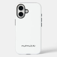 Minimalista Moderno Guión Letra a Mano Blanca