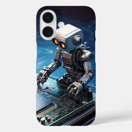 Funda iPhone 16 Miniroboter repariert das Mobiltelefon