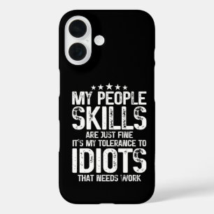 Funda iPhone 16 Mis habilidades con la gente están bien, regalo an