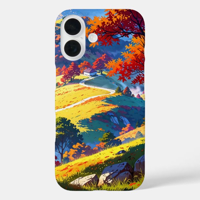 Funda iPhone 16 Misty Autumn Hills (Reverso )