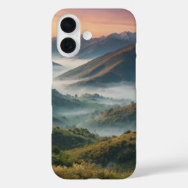 Funda iPhone 16 Misty Mountain Dawn