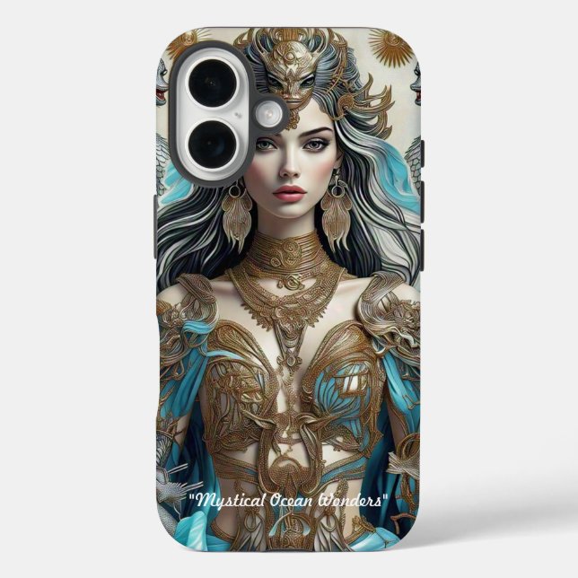 Funda iPhone 16 "Mitología oceánica" (Reverso )