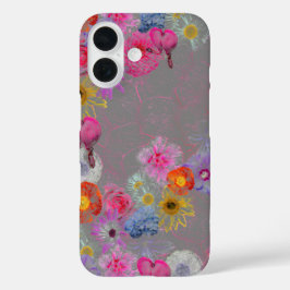 Funda iPhone 16 Mixed flowers in modern art