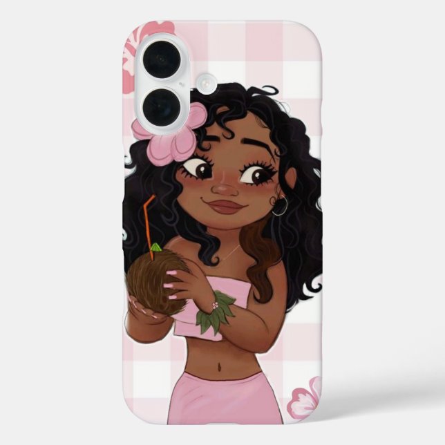 Funda iPhone 16 Moana Pink phone case (Reverso )